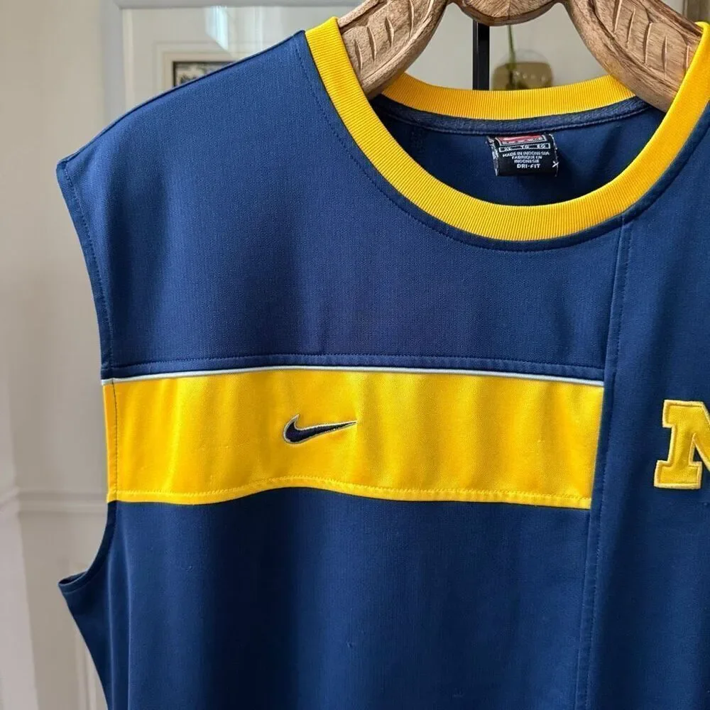 Nike Elite University of Michigan Wolverines Sleeveless Basketball Shirt Jersey